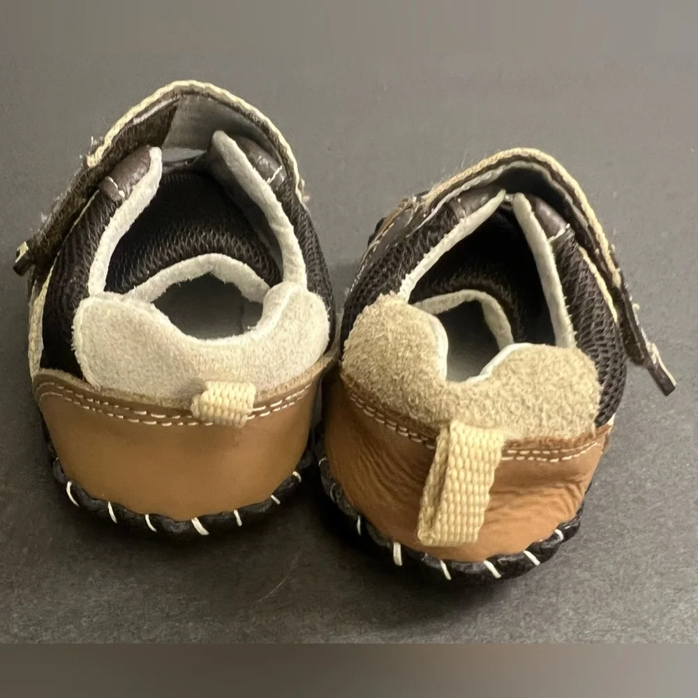 Pediped- Original‎ Adrian, Brown/Tan, Size:6-12 months, Leather sole